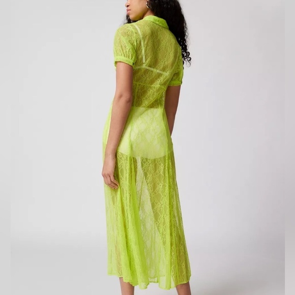 NWT UO Connie Sheer Lace Midi Dress - Picture 5 of 6